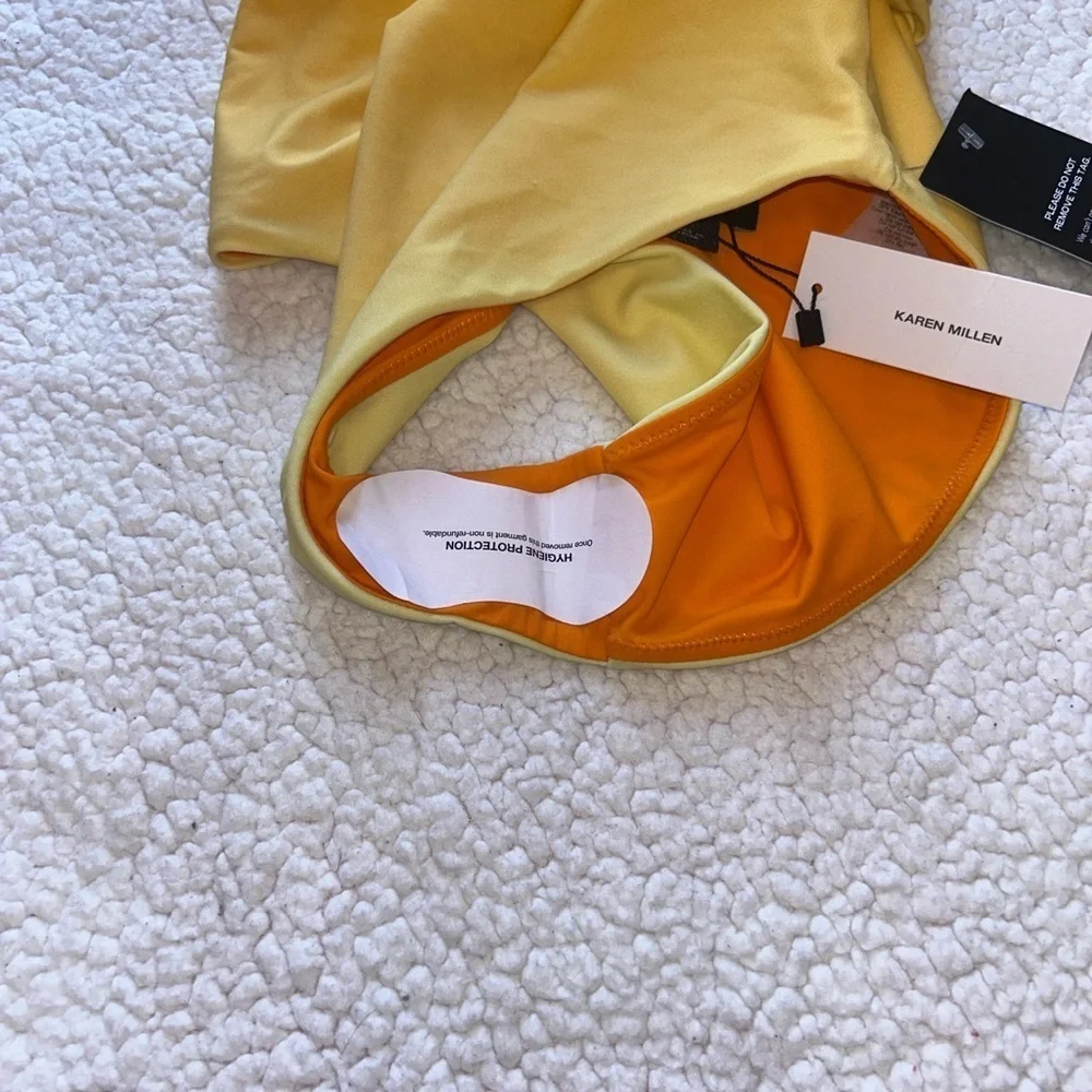 Karen Millen Vibrant Yellow One-Piece Swimsuit